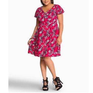 Torrid floral print mini dress